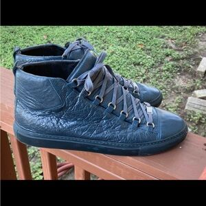 Balenciaga Textured Blue Sneakers